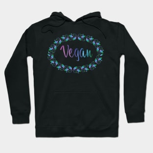 Vegan watercolour leaves Hoodie